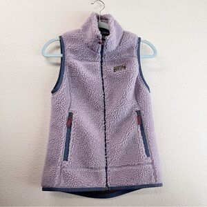L.L. Bean Mountain Pile Lavender Purple Fleece Zip Up Front Vest XXS